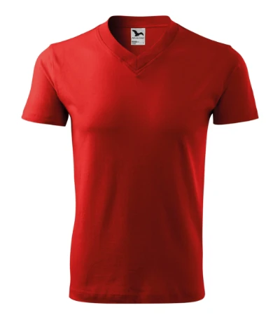 V-neck Póló unisex piros 