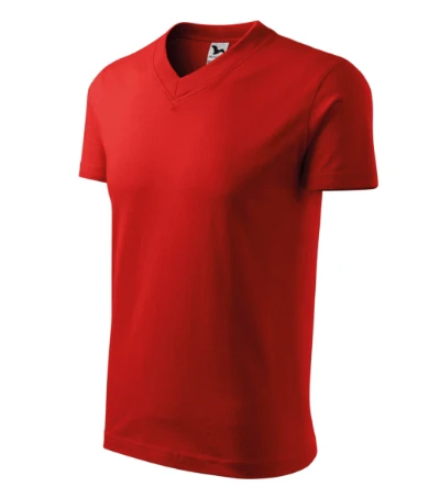 V-neck Póló unisex piros 
