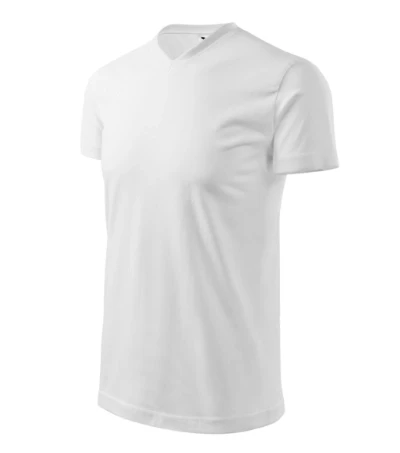 Heavy V-neck Póló unisex fehér 