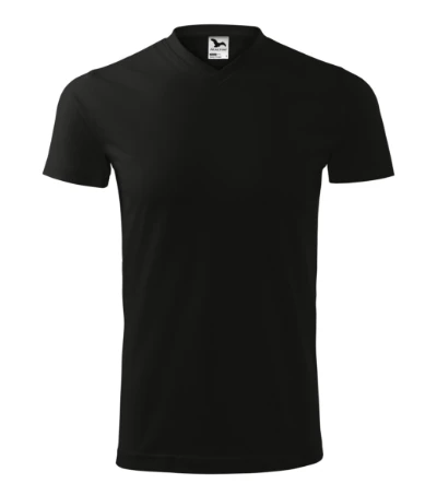 Heavy V-neck Póló unisex fekete 