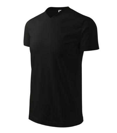 Heavy V-neck Póló unisex fekete 