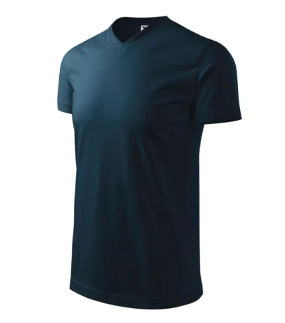 Heavy V-neck Póló unisex tengerészkék 