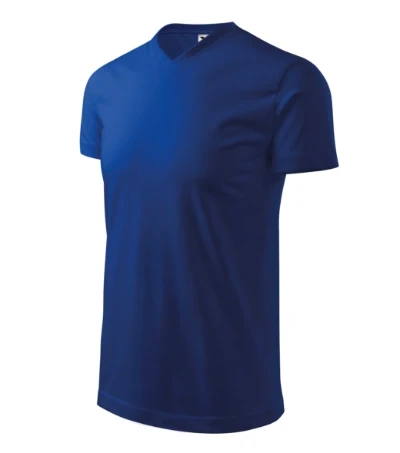 Heavy V-neck Póló unisex királykék 