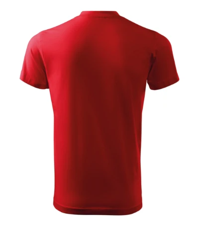 Heavy V-neck Póló unisex piros 