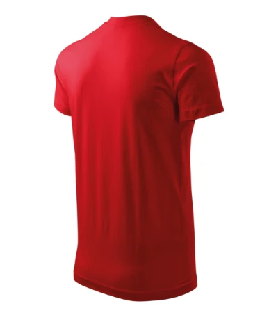 Heavy V-neck Póló unisex piros 