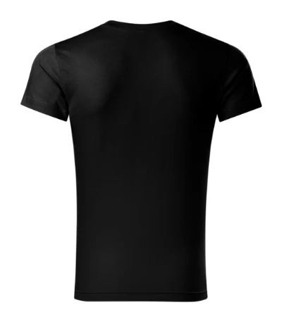 Slim Fit V-neck Póló férfi fekete 