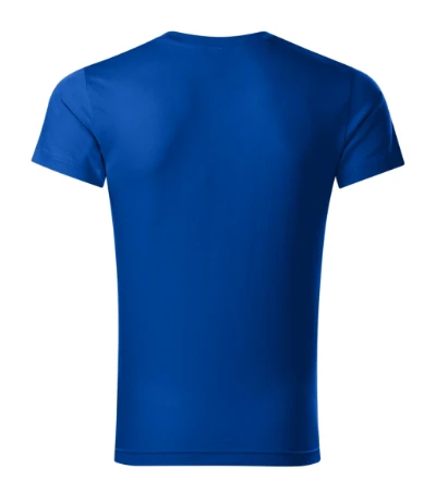 Slim Fit V-neck Póló férfi királykék 