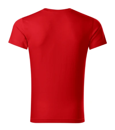 Slim Fit V-neck Póló férfi piros 