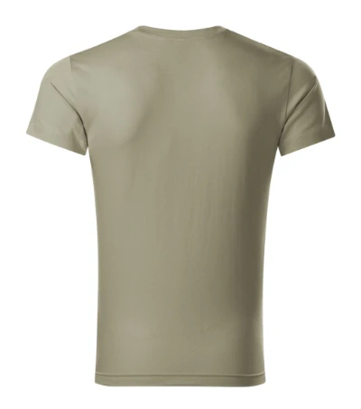 Slim Fit V-neck Póló férfi világos khaki 