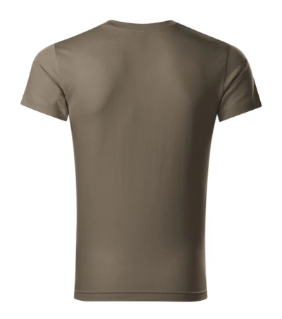 Slim Fit V-neck Póló férfi army 