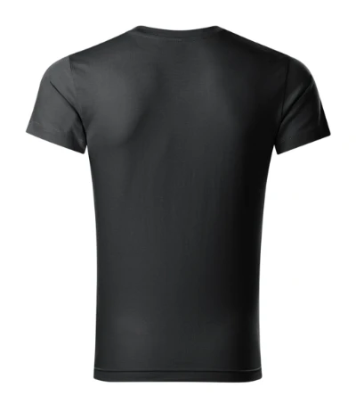 Slim Fit V-neck Póló férfi ébenszürke 