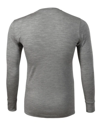Merino Rise LS Póló férfi sötétszürke melírozott 