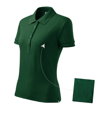 Cotton Galléros póló női dark green 