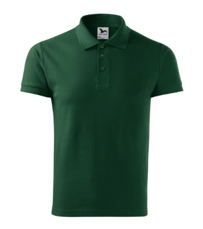 Cotton Heavy Galléros póló férfi dark green 
