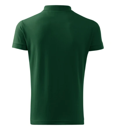 Cotton Heavy Galléros póló férfi dark green 