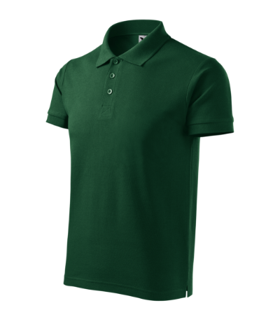Cotton Heavy Galléros póló férfi dark green 