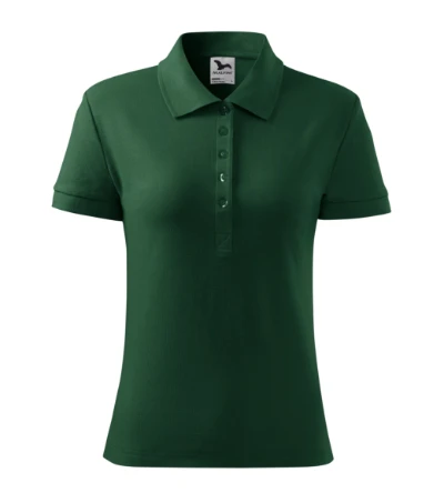 Cotton Heavy Galléros póló női dark green 