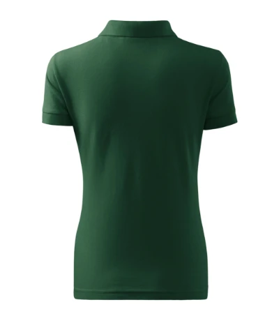 Cotton Heavy Galléros póló női dark green 