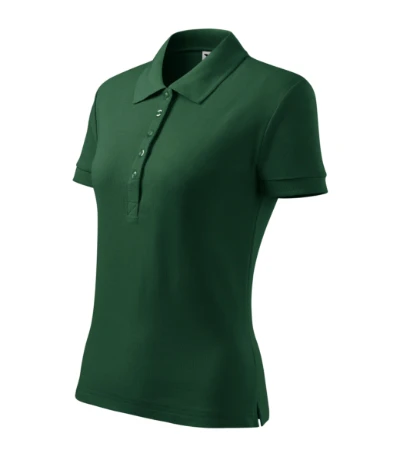 Cotton Heavy Galléros póló női dark green 
