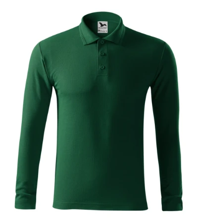 Pique Polo LS Galléros póló férfi dark green 