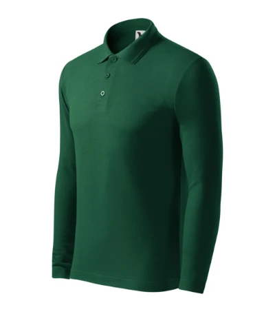 Pique Polo LS Galléros póló férfi dark green 