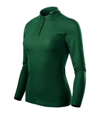 Pique Polo LS Galléros póló női dark green 