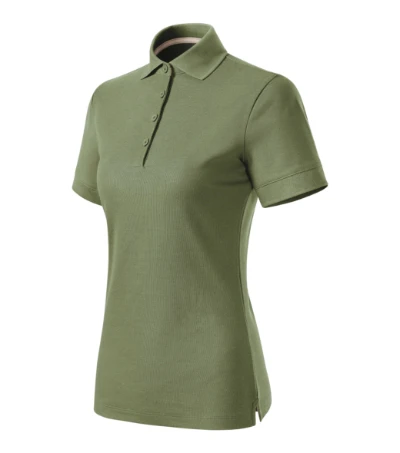 Prime (GOTS) Galléros póló női khaki 