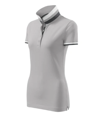 Collar Up Galléros póló női ezüstszürke 