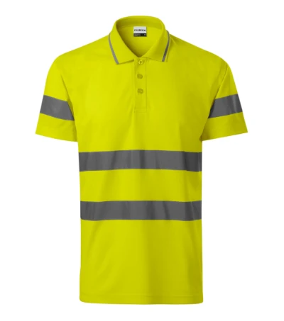 HV Runway Galléros póló unisex fluoreszkáló sárga 