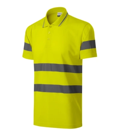 HV Runway Galléros póló unisex fluoreszkáló sárga 