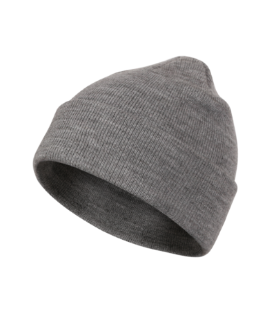 Beanie Sapka unisex sötétszürke melírozott 