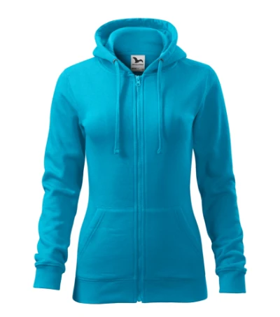 Trendy Zipper Felső női türkiz 