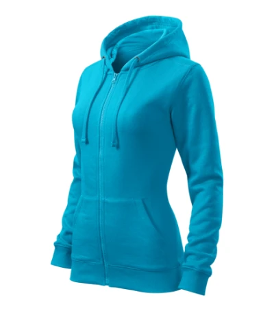 Trendy Zipper Felső női türkiz 