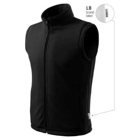 Next Polár mellény unisex fekete 01 (brand label) 
