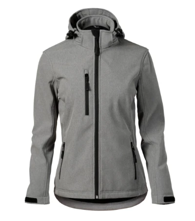 Performance Softshell kabát női sötétszürke melírozott 
