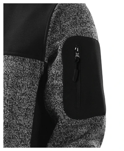Casual Softshell kabát férfi kötött melanzs szürke 