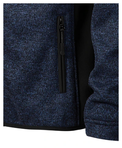 Casual Softshell kabát férfi kötött melanzs kék 