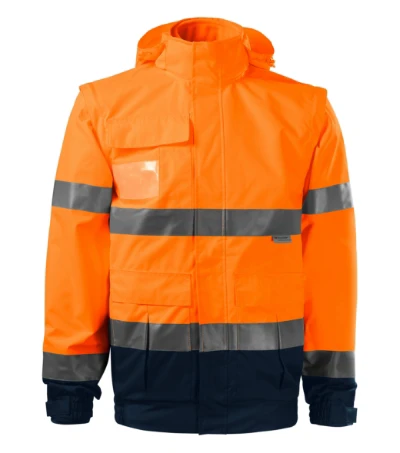 HV Guard 4 in 1 Jacket unisex fluoreszkáló narancssárga 