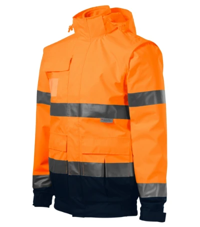 HV Guard 4 in 1 Jacket unisex fluoreszkáló narancssárga 