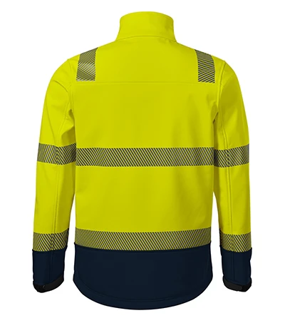 HV Drop Softshell kabát unisex fluoreszkáló sárga 