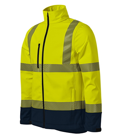 HV Drop Softshell kabát unisex fluoreszkáló sárga 