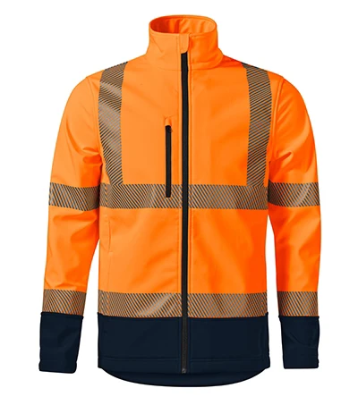 HV Drop Softshell kabát unisex fluoreszkáló narancssárga 