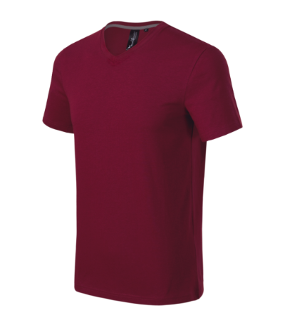Action V-neck Póló férfi garnet 