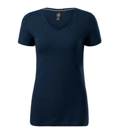 Action V-neck Póló női tengerészkék 