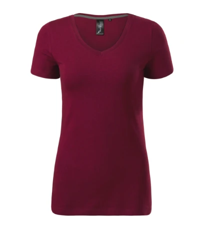 Action V-neck Póló női garnet 