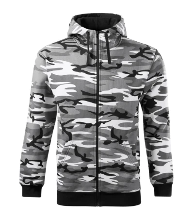 Camo Zipper Felső férfi szürke terepszín 