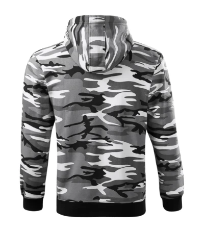 Camo Zipper Felső férfi szürke terepszín 