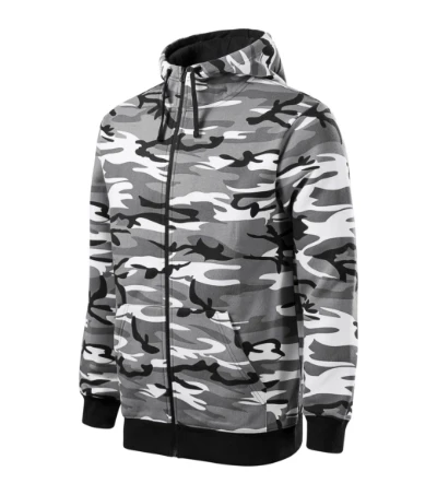 Camo Zipper Felső férfi szürke terepszín 