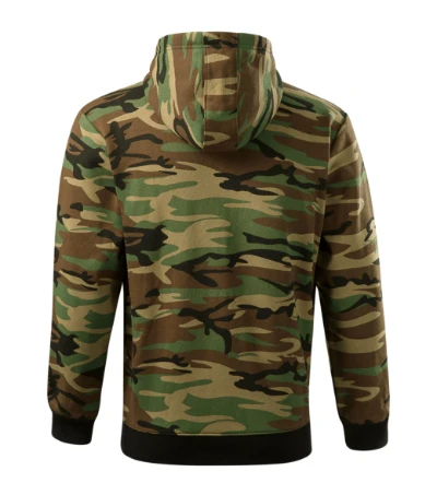 Camo Zipper Felső férfi barna terepszín 