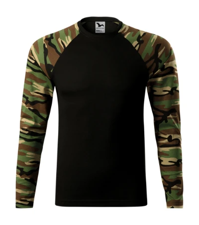 Camouflage LS Póló unisex barna terepszín 